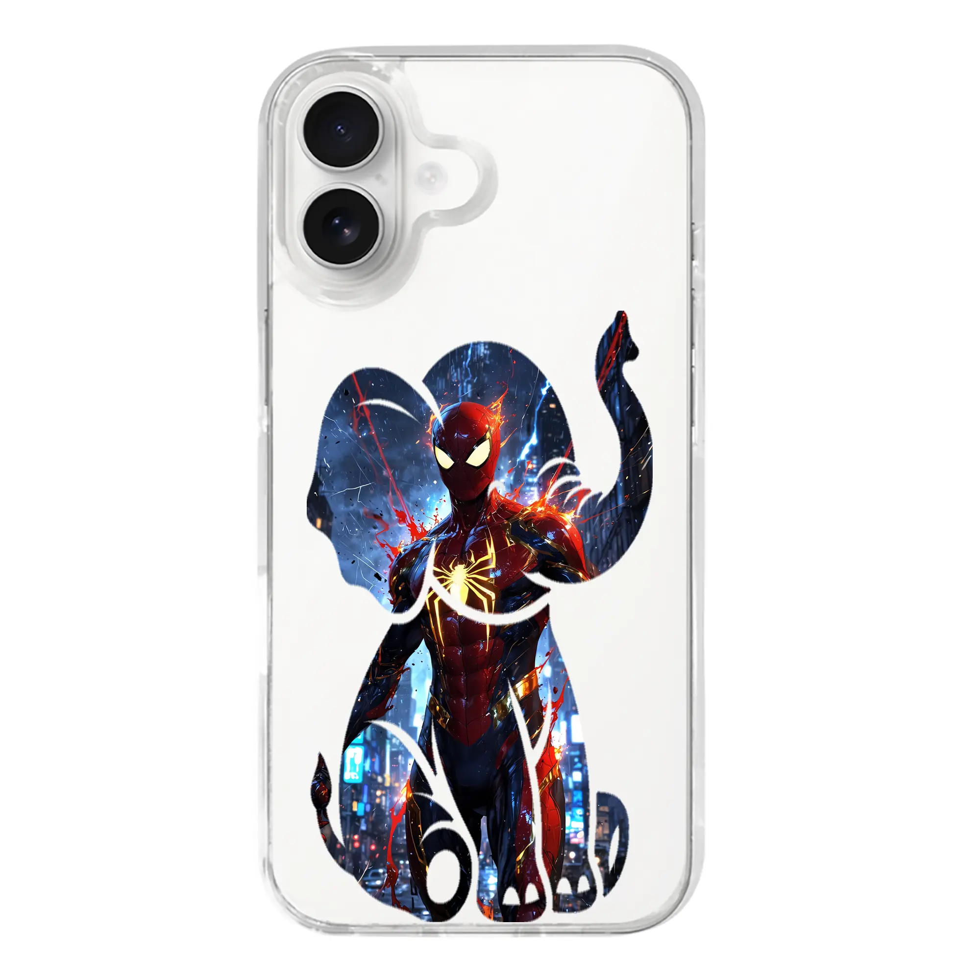 アベンジャーズ (Avenjāzu) グッズ スパイダーマン（Spider-Man） - iPhone 17シリーズ 透明スマホケース – 薄型・耐衝撃・精密フィット保護カバー
